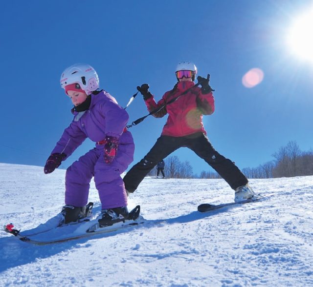 skiing family