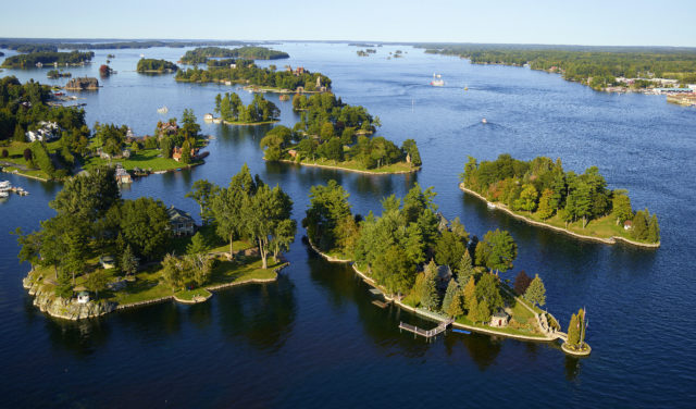 aerial view of islands