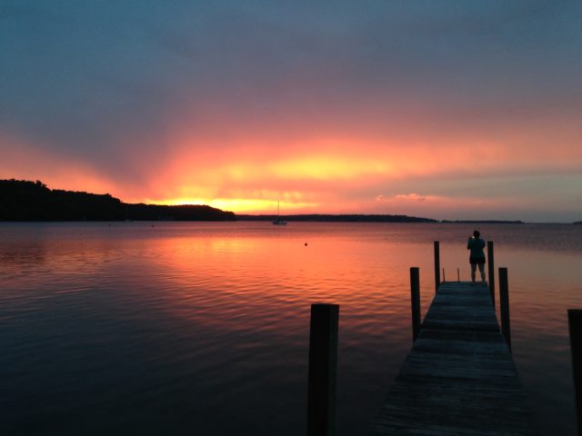 sunset on lake ontario