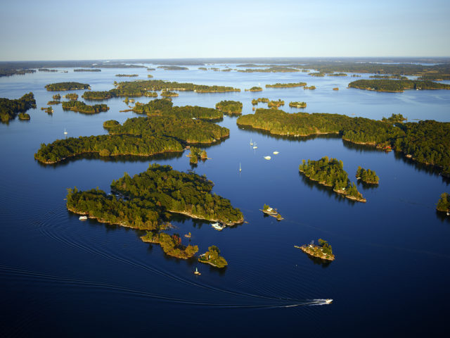 aerial view of islands