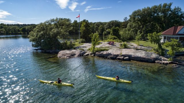 kayakers on the water